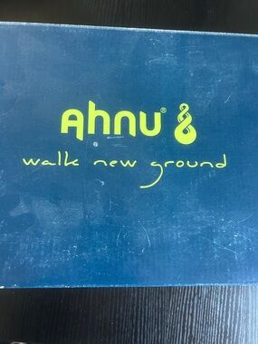 Ahnu Navy Box with Lime-Green Logo